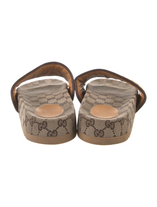 Gucci Running GG Logo Canvas Slides