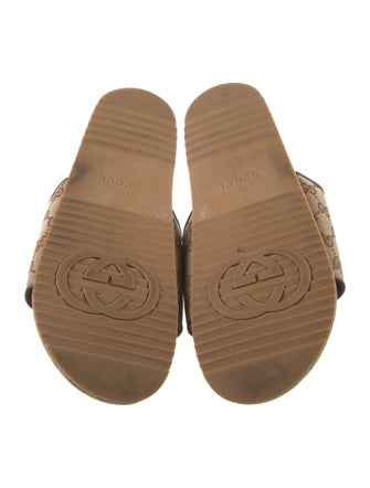 Gucci Running GG Logo Canvas Slides