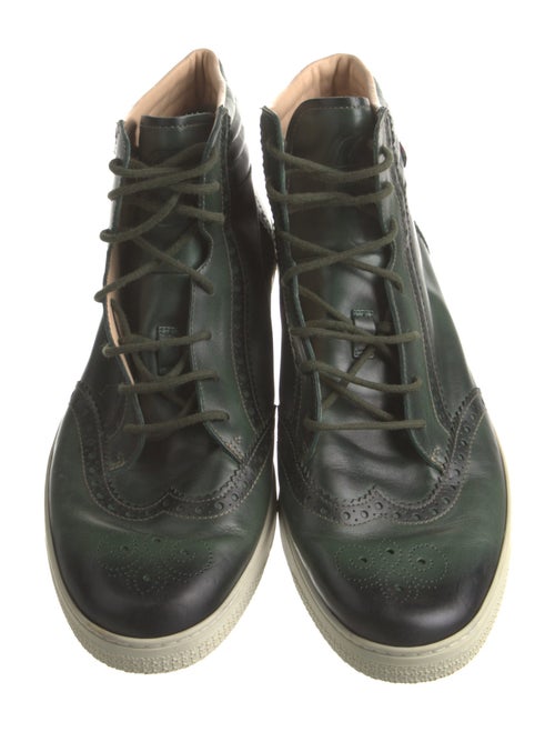 Gucci Web Accent Leather Sneakers