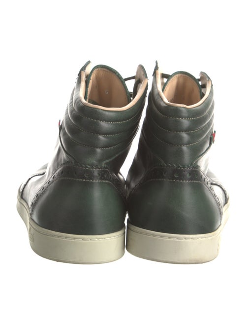 Gucci Web Accent Leather Sneakers
