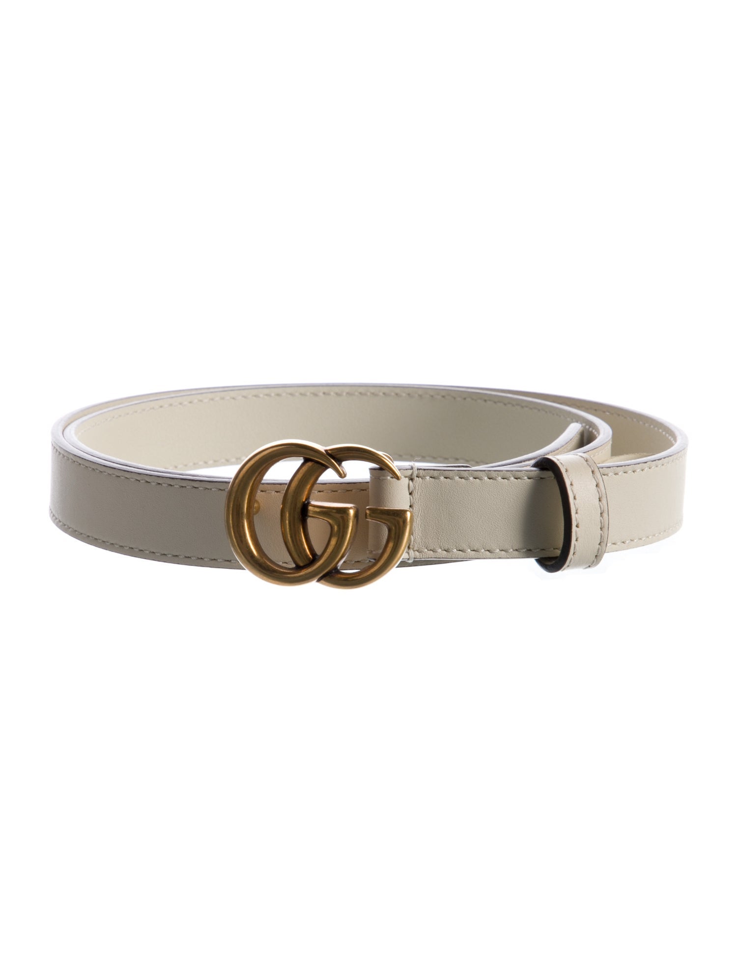 Gucci Double G Logo Skinny Belt