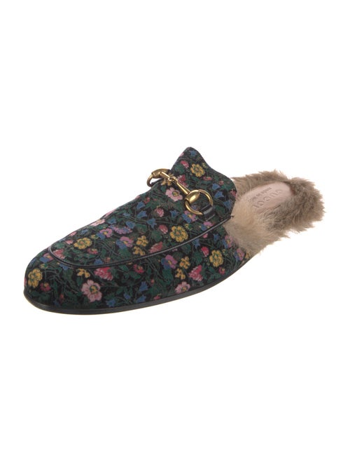 Gucci Horsebit Accent Printed Slippers