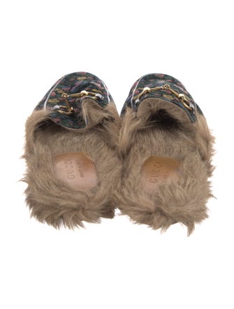 Gucci Horsebit Accent Printed Slippers