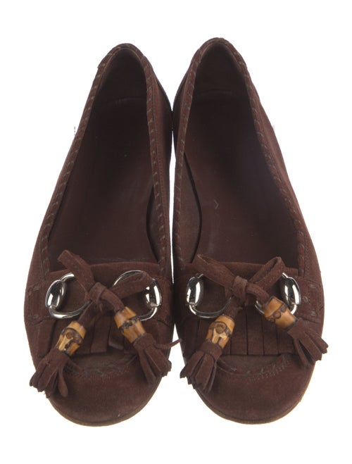 Gucci Horsebit Accent Suede Moccasins