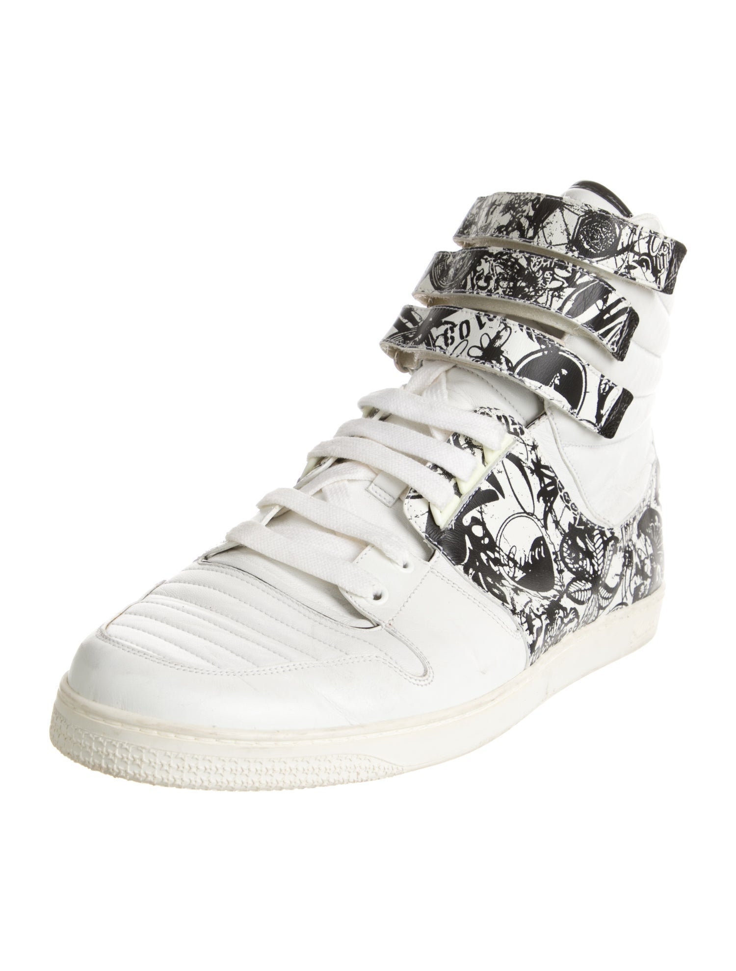 Gucci Leather Printed Sneakers