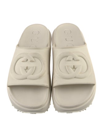 Gucci Interlocking G Logo Rubber Slides