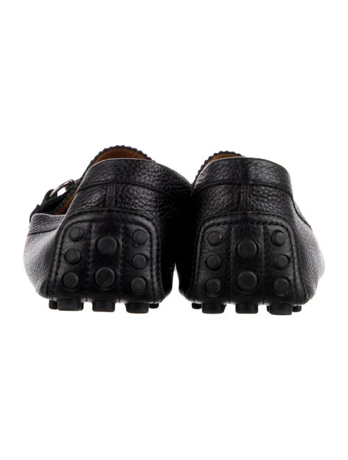 Gucci Web Accent Leather Drivers