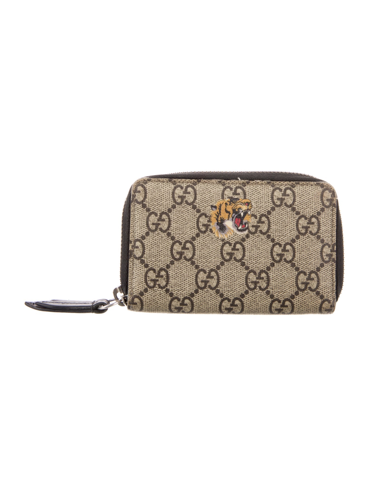 Gucci Tiger Card Case GG Supreme Wallet