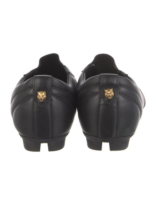 Gucci Web Accent Leather Loafers