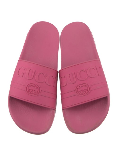 Gucci Interlocking G Logo Rubber Slides