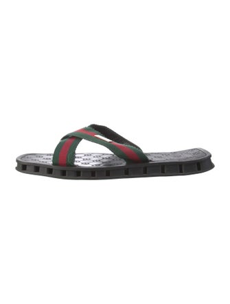 Gucci Web Accent Rubber Slides