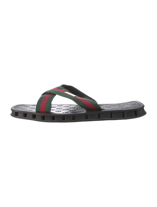 Gucci Web Accent Rubber Slides