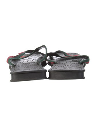 Gucci Web Accent Rubber Slides