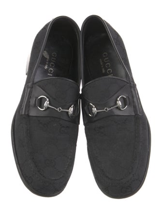 Gucci 1990's GG Canvas Loafers