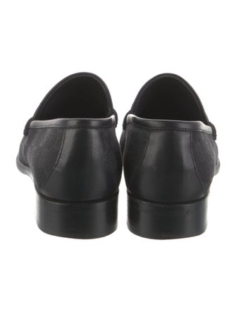 Gucci 1990's GG Canvas Loafers