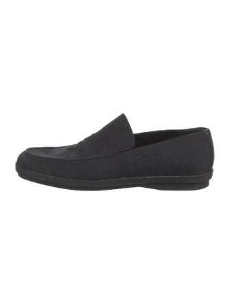 Gucci GG Logo Canvas Loafers