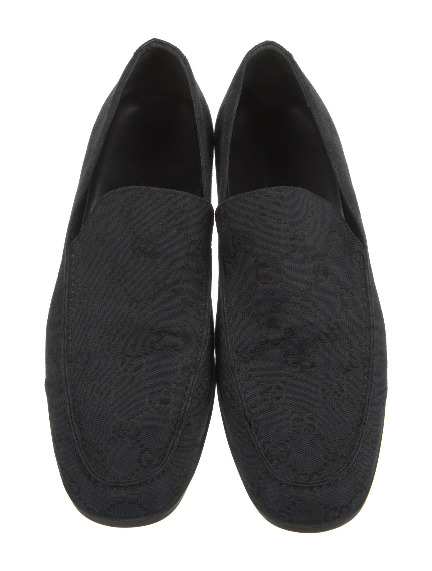 Gucci GG Logo Canvas Loafers