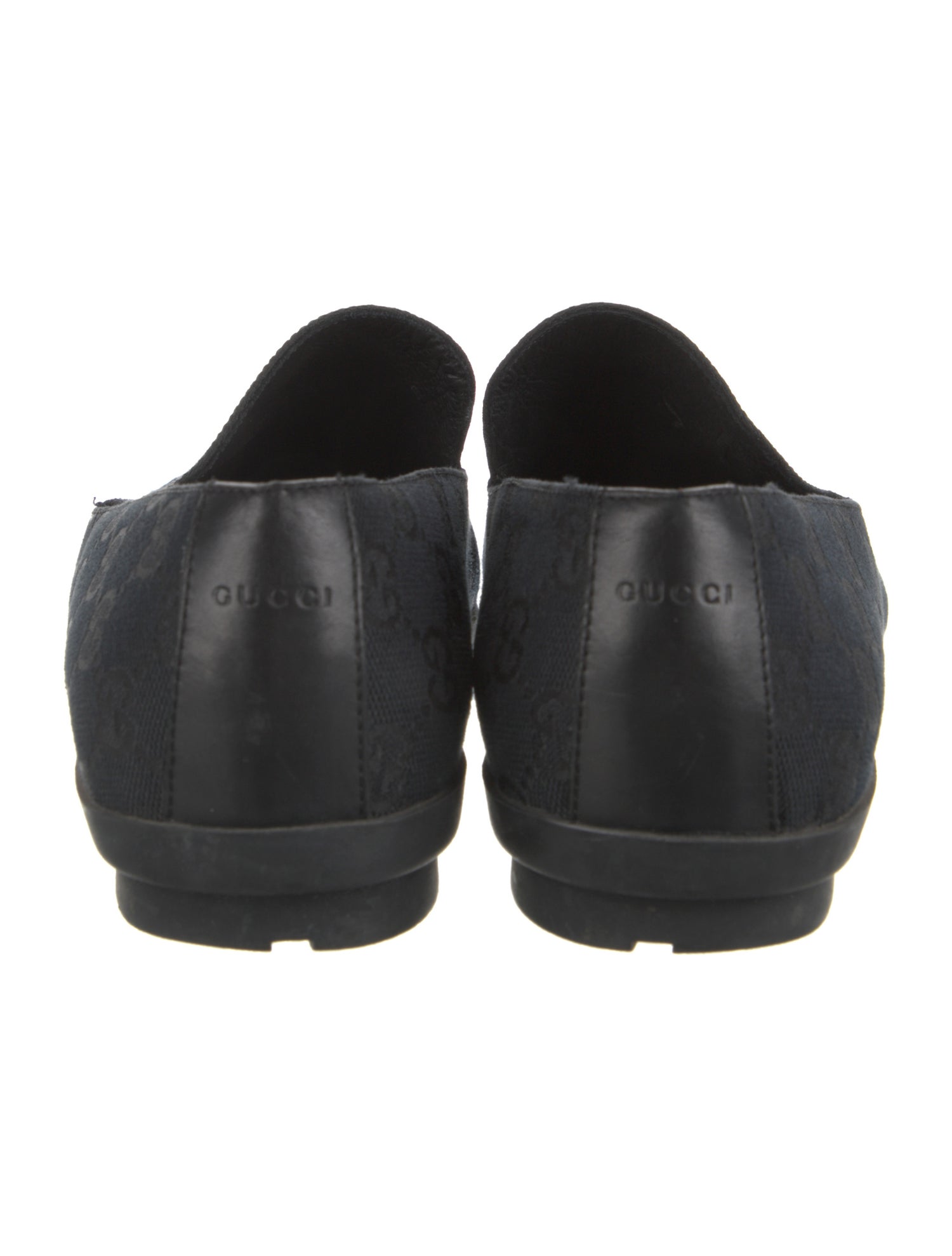 Gucci GG Logo Canvas Loafers