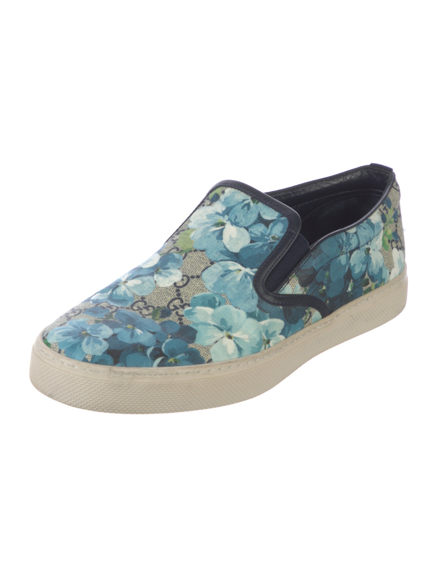 Gucci GG Supreme Leather Trim Embellishment Sneakers