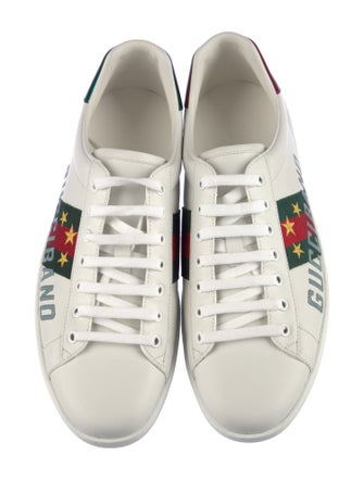 Gucci Web Accent Leather Sneakers