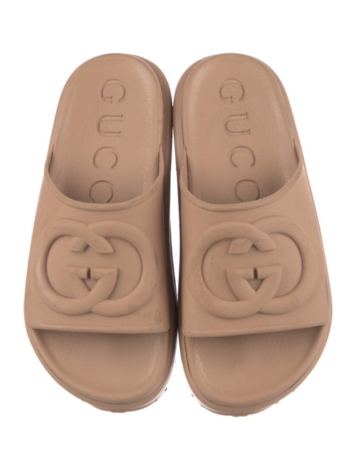 Gucci Interlocking G Logo Rubber Slides