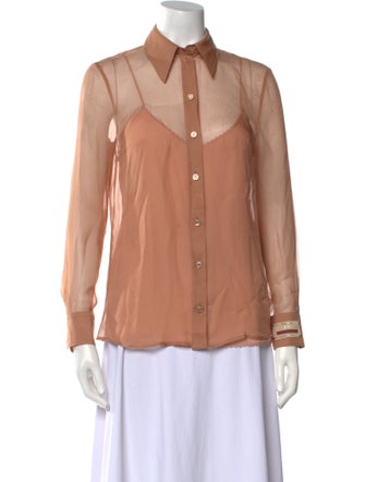 Gucci 2022 Silk Button-Up Top