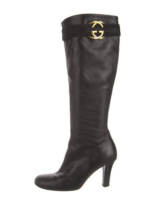 Gucci Interlocking G Logo Leather Boots