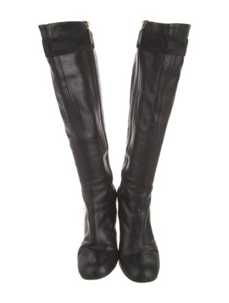 Gucci Interlocking G Logo Leather Boots