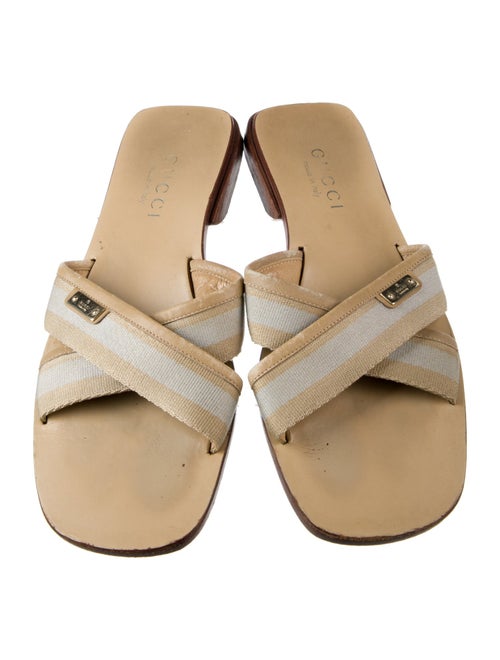 Gucci Canvas Striped Slides