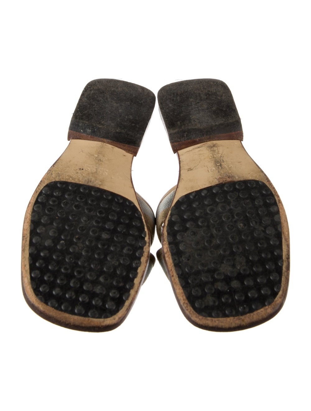 Gucci Canvas Slides Neutrals Striped Crossover St… - image 5