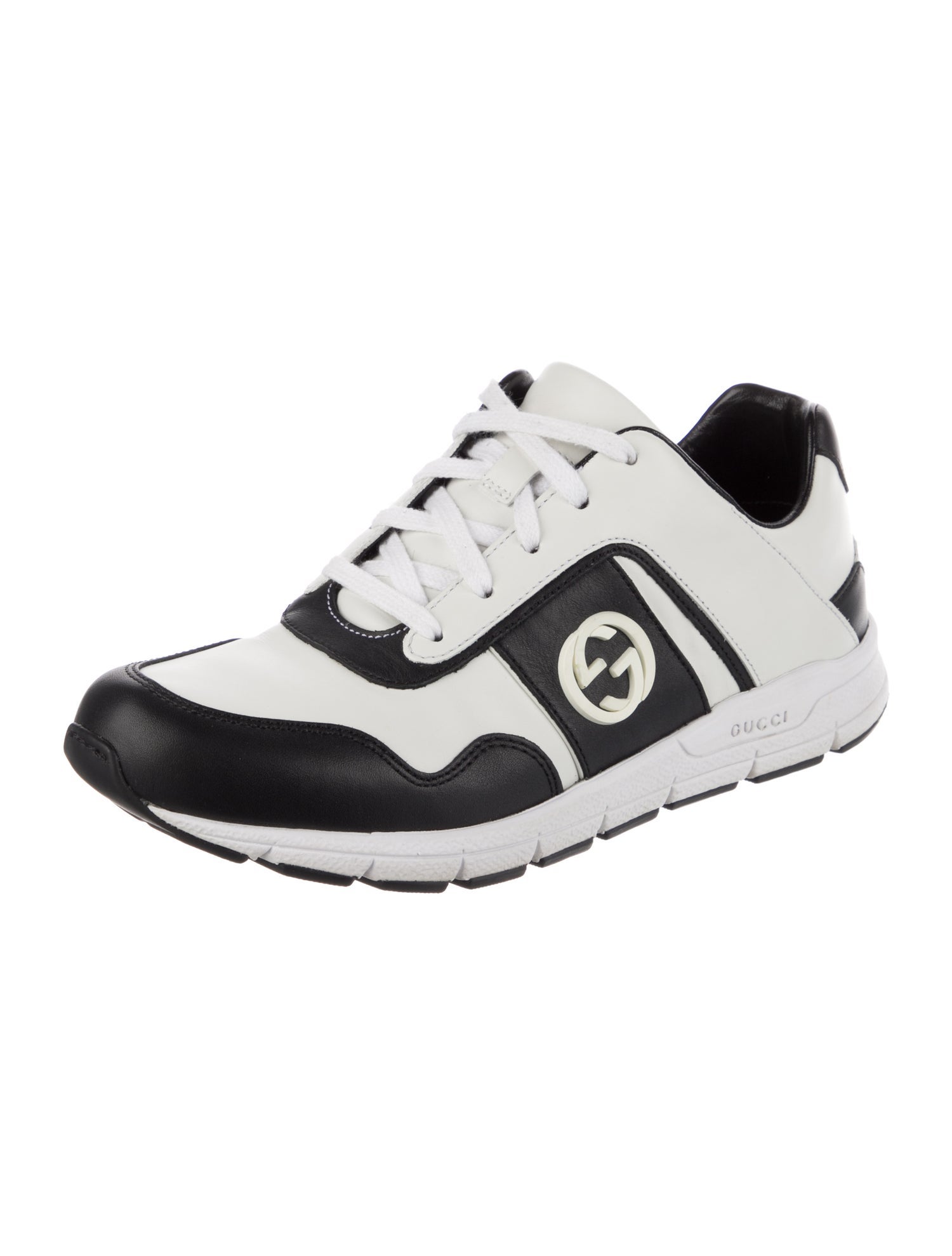 Gucci Interlocking G Logo Leather Sneakers