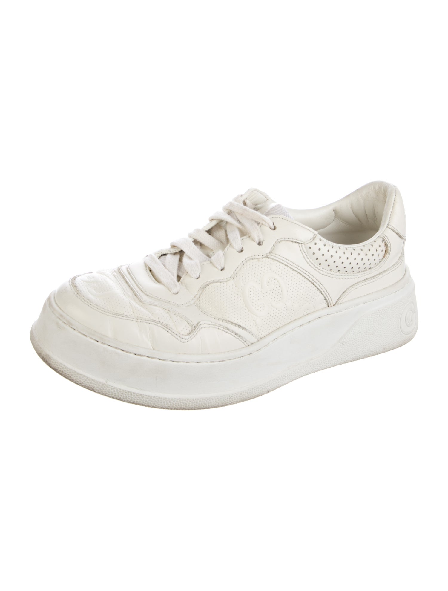 Gucci Interlocking G Logo Leather Sneakers