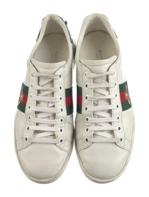 Gucci Web Accent Leather Sneakers