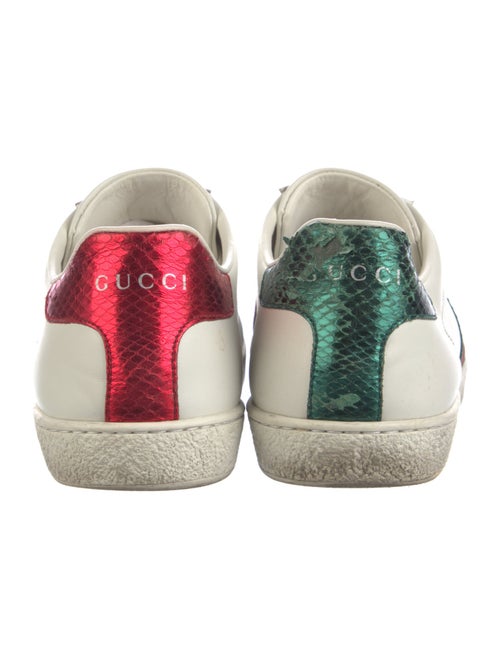 Gucci Web Accent Leather Sneakers