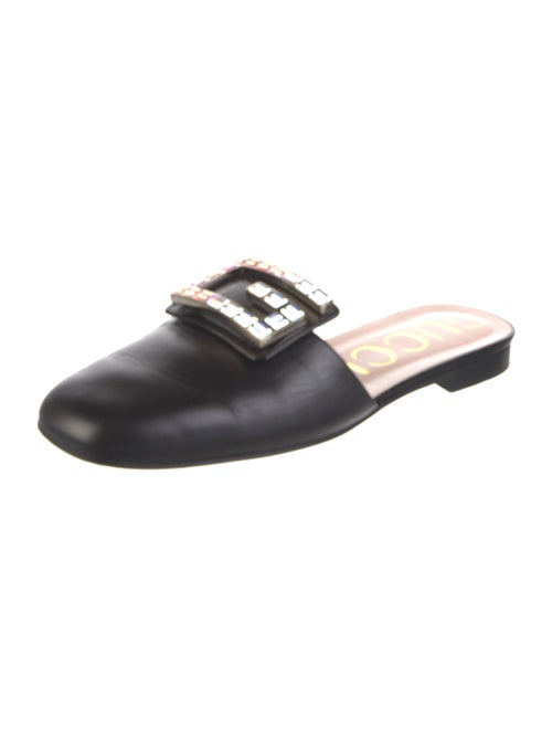 Gucci GG Crystal Leather Mules