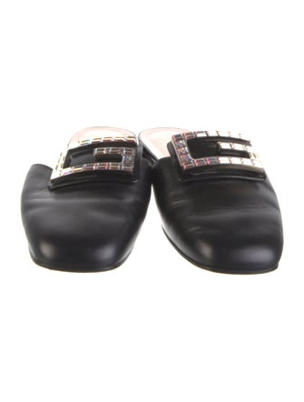 Gucci GG Crystal Leather Mules