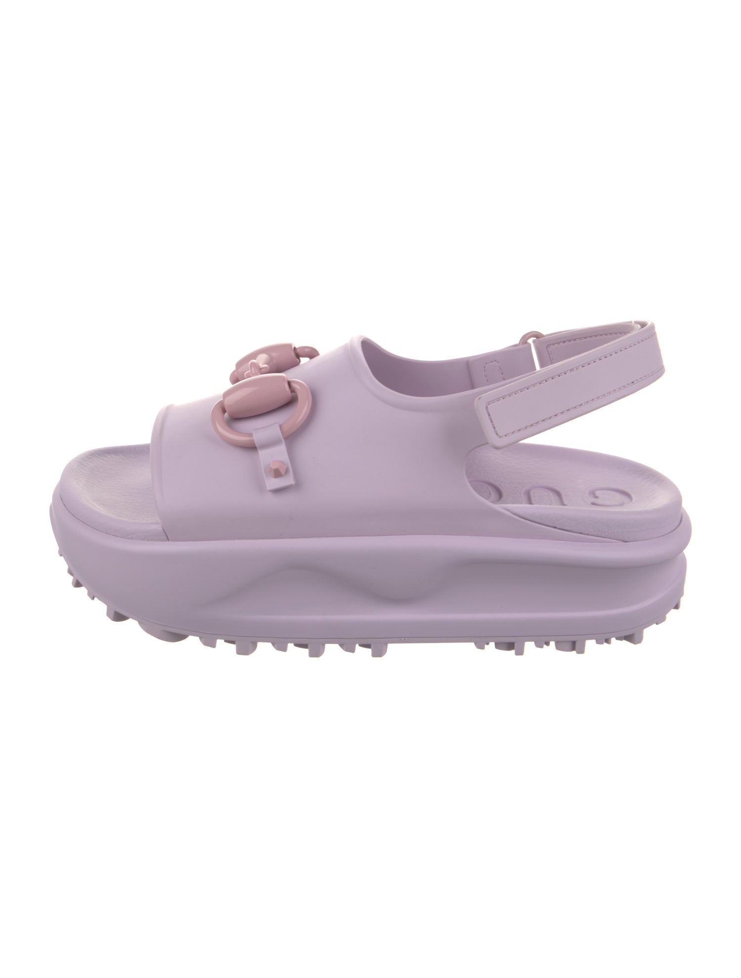 Gucci Rubber Slingback Sandals