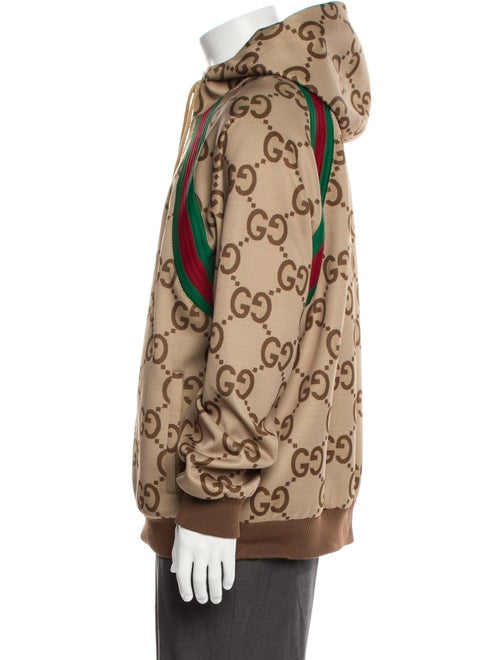 Gucci Web Accent Plaid Print Windbreaker