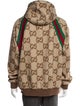 Gucci Web Accent Plaid Print Windbreaker