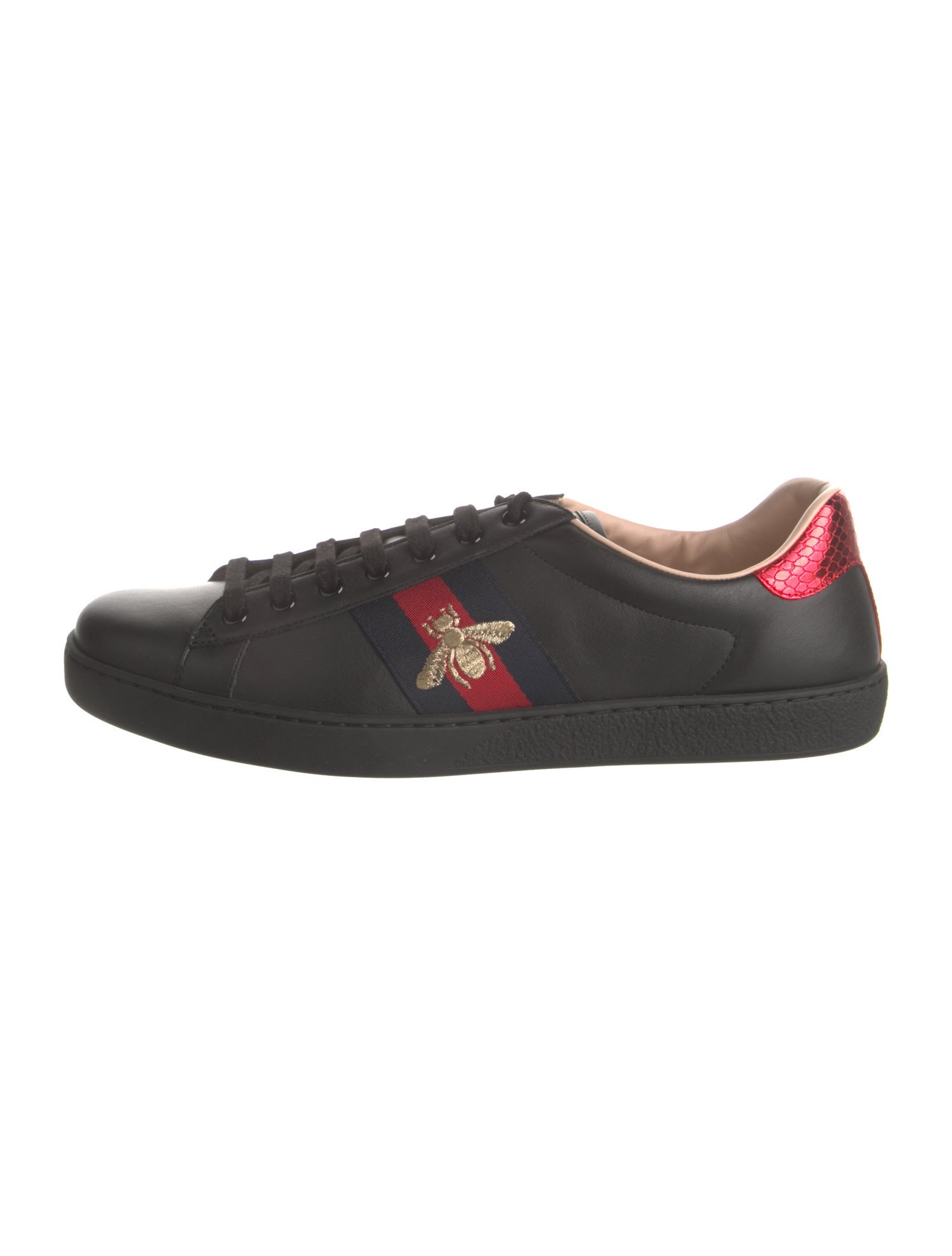 Gucci Sylvie Web Accent Leather Sneakers