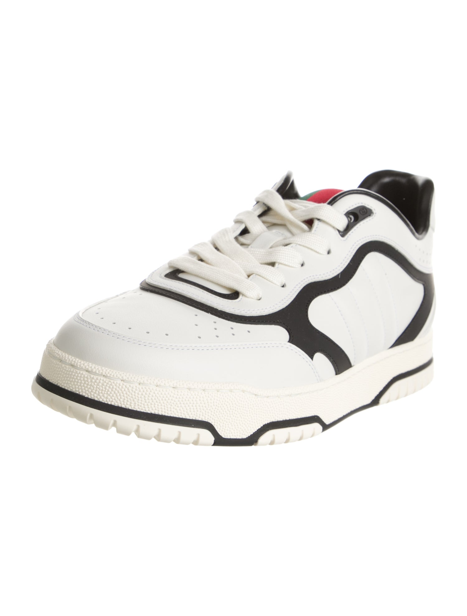 Gucci Web Accent Leather Sneakers