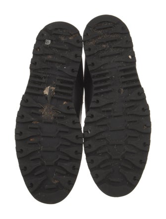 Gucci Web Accent Leather Lace-Up Boots