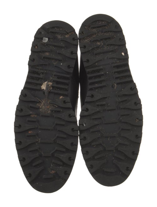 Gucci Web Accent Leather Lace-Up Boots