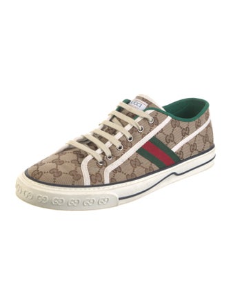 Gucci Web Accent Canvas Sneakers
