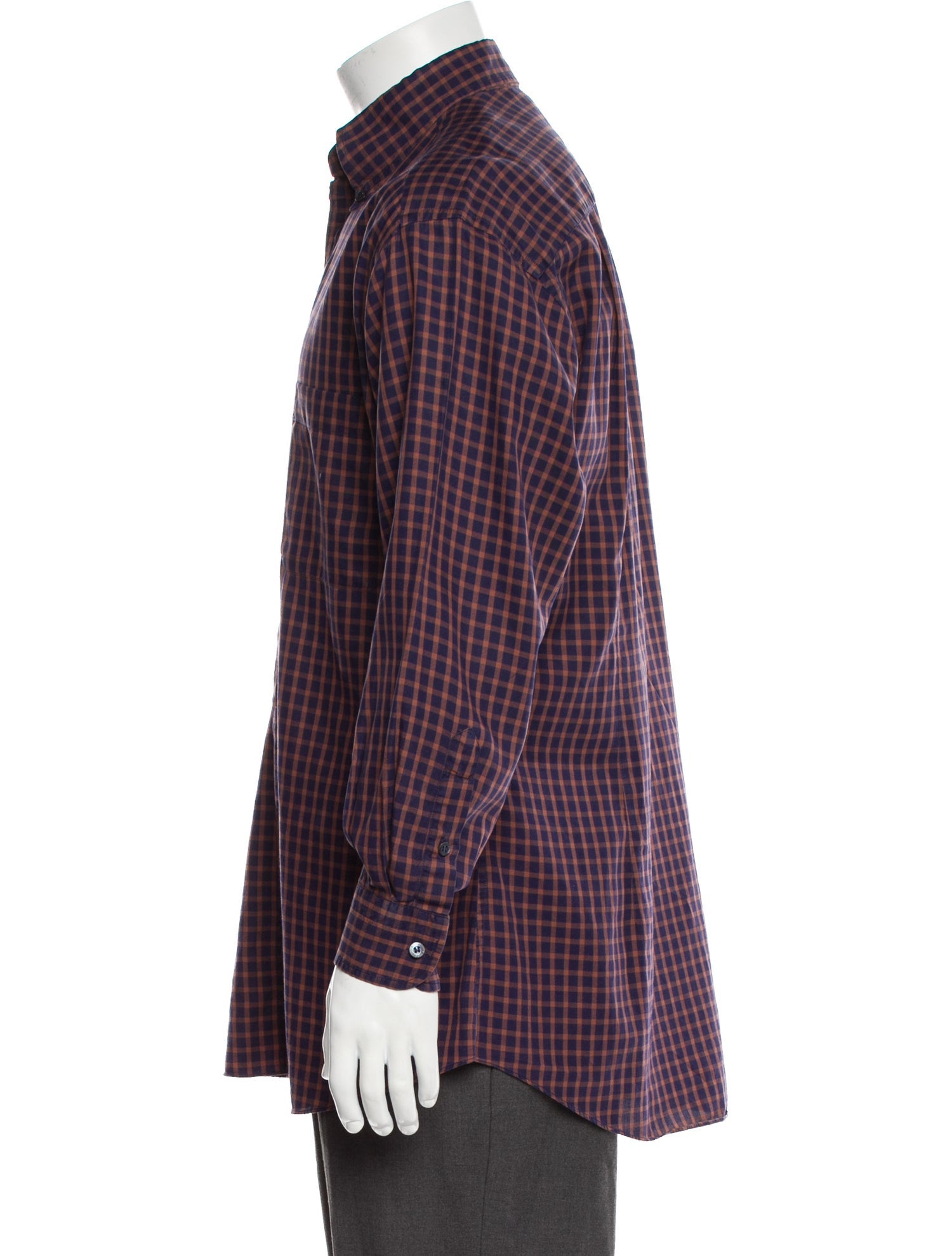 Gucci Plaid Print Long Sleeve Shirt