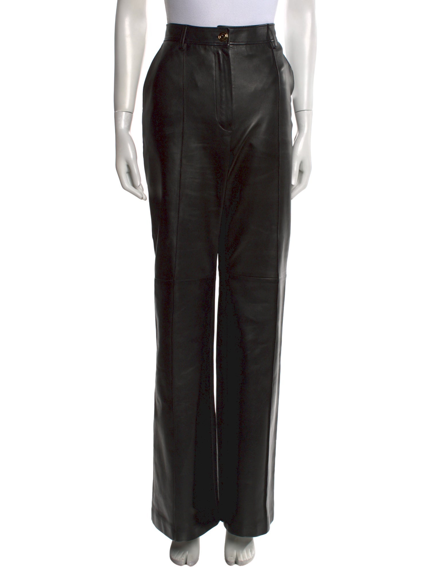 Gucci Leather Wide Leg Pants