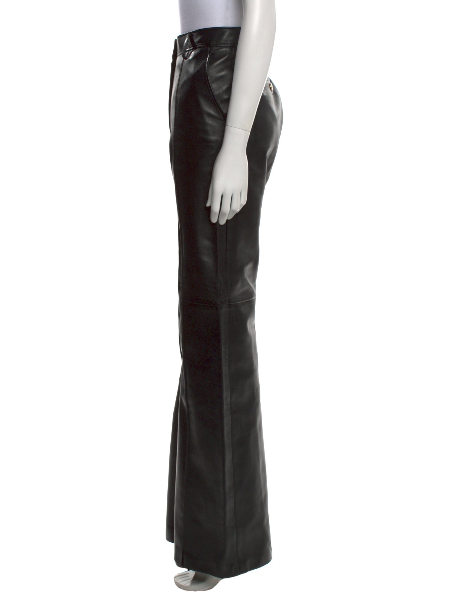 Gucci Leather Wide Leg Pants