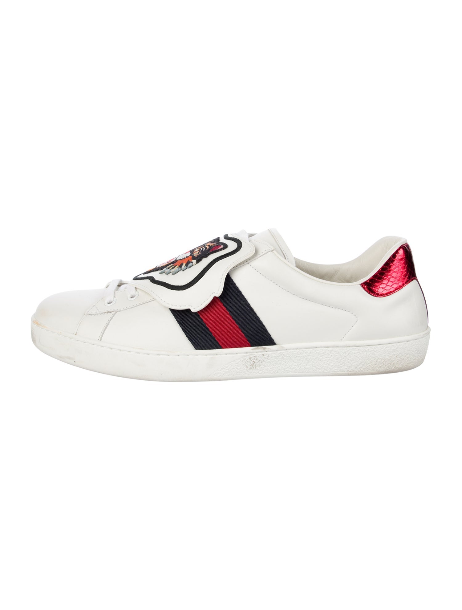 Gucci Sylvie Web Accent Leather Sneakers