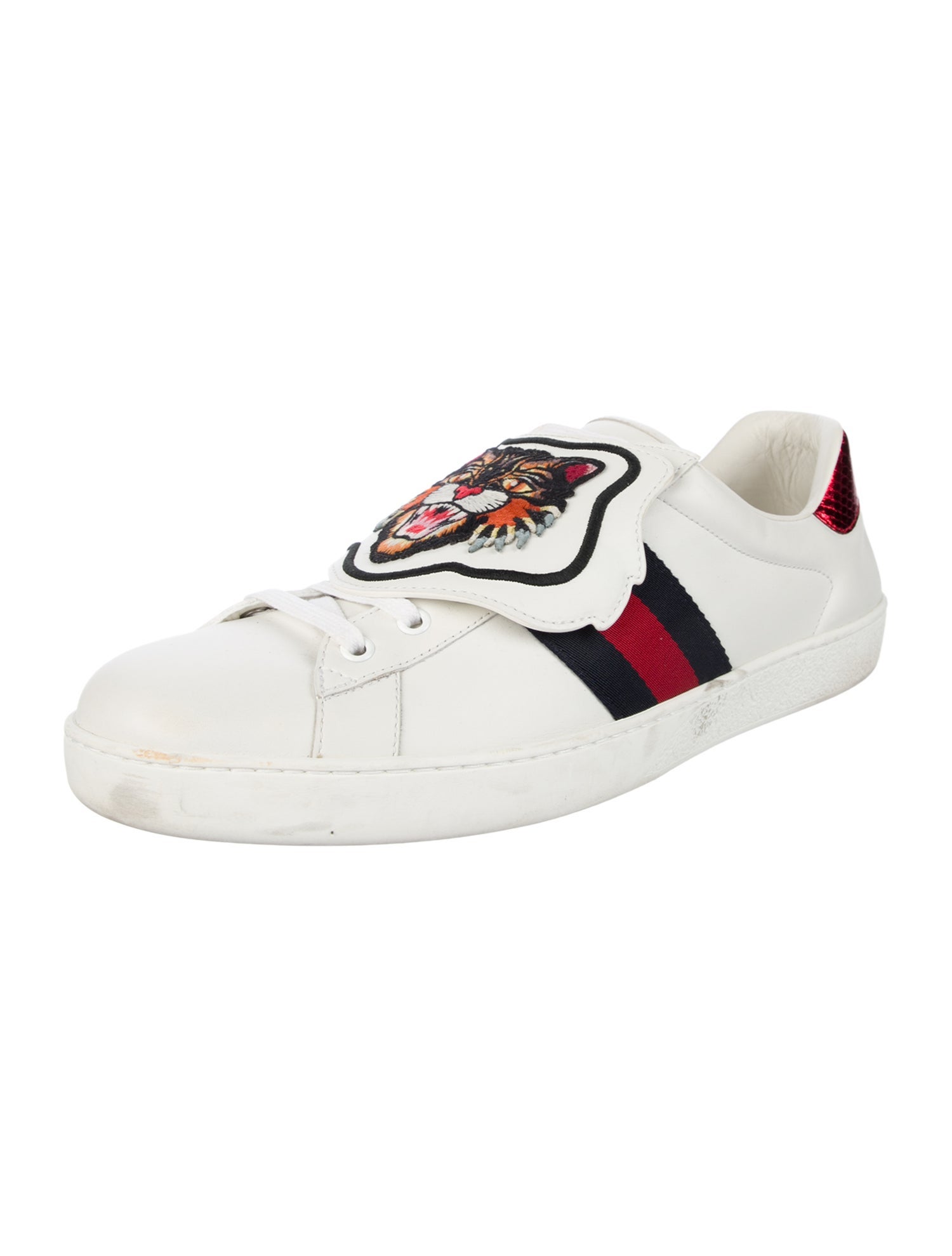 Gucci Sylvie Web Accent Leather Sneakers