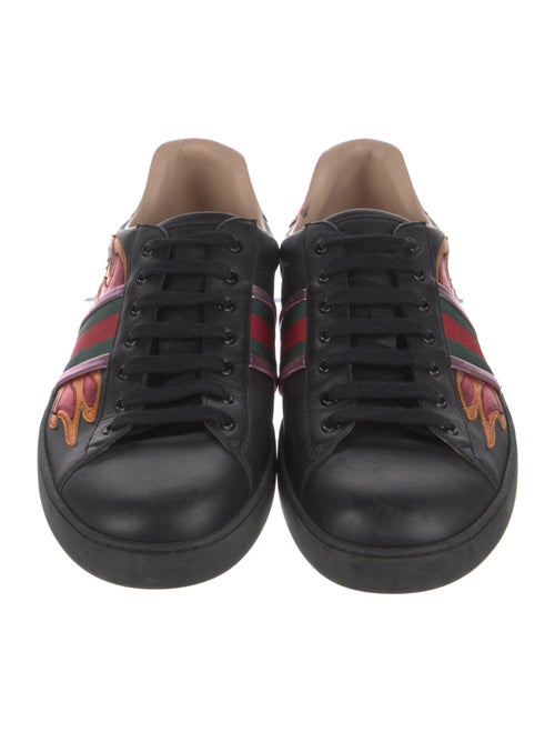 Gucci Web Accent Leather Sneakers